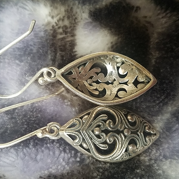 Sterling Silver 925 Marquise earrings - Picture 3 of 6